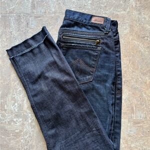 Level 99 Blue Mason Boyfriend Jeans dark Wash W 29, front pocket design